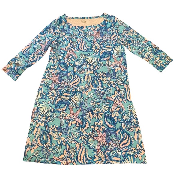 Lilly Pulitzer Dresses & Skirts - Lilly Pulitzer Sophie Dress XXL Blue Sound The‎ Sirens Print Resortwear Beach
